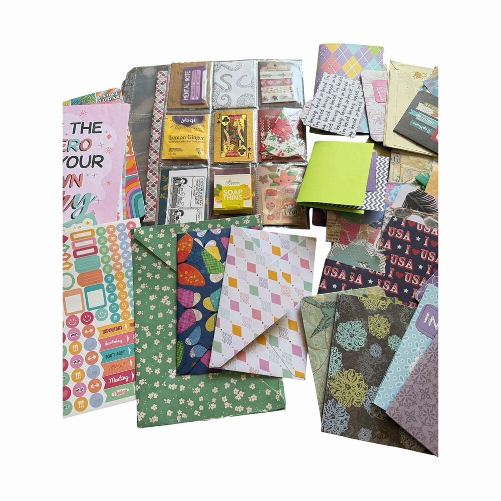 Mixed Scrapbook Sticker Ephemera Lot Junk Journal Planner Craft Paper Supplies - Picture 3 of 16
